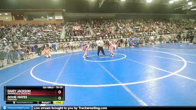 75-79 lbs Quarterfinal - Daisy Jackson, Grangeville Youth WC vs Dovie Mayes, Montana