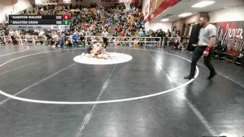 190 lbs Semifinal - Kashton Walker, Cokeville vs Braxten Crow, Sheridan