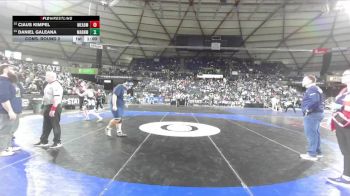 Boys 4A 285 lbs Cons. Round 2 - Ciaus Kimpel, Mead vs Daniel Galeana, Mariner