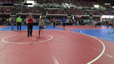 54 lbs 5th Place Match - Teagan Ehrich, Gladiator Wrestling Academy vs Reagan Keller, Team Champs