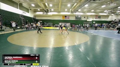 145 lbs Cons. Semi - Jacinda Marshall, Kelso (Girls) vs Baylei Doran, Timberline (Girls)