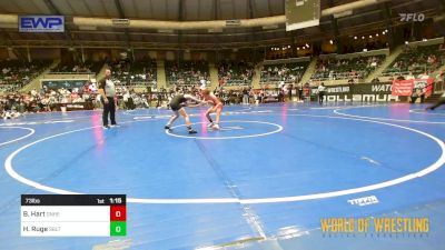 73 lbs Round Of 16 - Brennan Hart, Team Donahoe vs Hudson Ruge, Sebolt Wrestling Academy