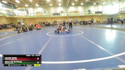 70-75 lbs Quarterfinal - Jacob Gwin, Coweta Wrestling vs BrocLee Butman, EIERMAN ELITE