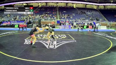 Girls-100 lbs Semifinal - Aubree Mayr, Dansville Hs Girls vs Veronica Tapia, Lowell Hs Girls