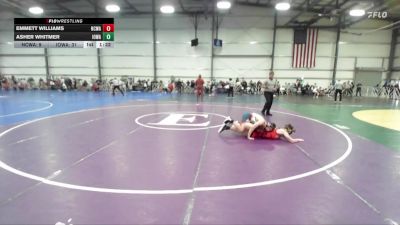 110 lbs Round 2 (10:30am Friday) - Asher Whitmer, Iowa Black vs Emmett Williams, NCWAY National Team