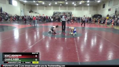 65 lbs Cons. Round 2 - Charlie Huber, Wayzata Youth Wrestling vs Wyatt Hendricks, Bison Wrestling Club
