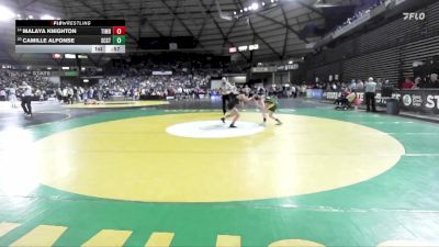 Girls 3A 120 lbs Cons. Round 2 - Malaya Knighton, Timberline (Girls) vs ...