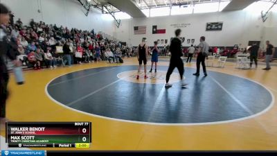 120 lbs Champ. Round 2 - Max Scott, Trinity Christian Academy vs Walker Benoit, St. John`s School