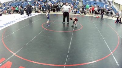 8U Boys - 49 lbs Cons. Semis - Colton Kirwan, Maryland vs Lightning Whiterabbit, Coon Rapids Mat Bandits Wrestling Club