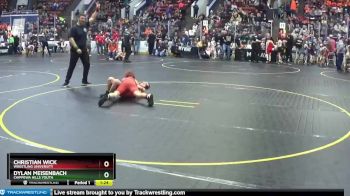 95 lbs Champ. Round 2 - Dylan Meisenbach, Chippewa Hills Youth vs Christian Wick, Wrestling University