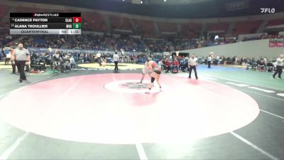 6A/5A Girls 135 Quarterfinal - Alana Troullier, Mountain View Girls vs Cadence Payton, Clackamas Girls