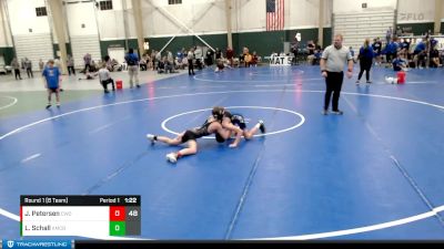 96 lbs Round 1 (8 Team) - Jaxon Petersen, Columbus Wrestling Organization vs Lincoln Schall, Kearney Matcats - Blue