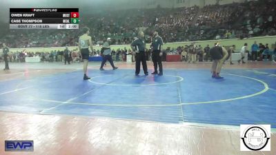 118 lbs Round Of 64 - Owen Kraft, Mustang Middle School vs Case Thompson, McAlester