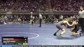 126 lbs Quarterfinal - Brayden Parke, 4-Linn-Mar vs Benjamin Hansen, 5-Ankeny