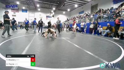 90 lbs Quarterfinal - Tanner Woolery, Standfast vs Kaden Payne, Lone Grove Takedown Club