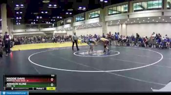 132 lbs Round 2 (10 Team) - Addison Kline, SOWA vs Maddie Davis, Nebraska Tidal Wave