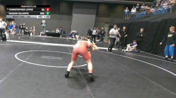 125 lbs Semifinal - Mason Gillispie, Northeast Oklahoma vs Christopher Lopez, Embry-Riddle (Ariz.)