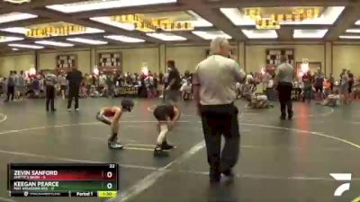 67 lbs Round 2 (6 Team) - Zevin Sanford, Smitty`s Barn vs Keegan Pearce, Mat Assassins Red