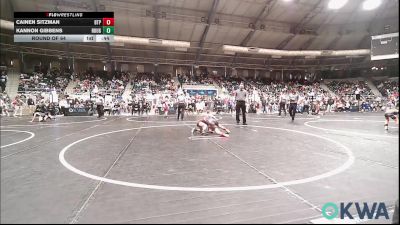 52 lbs Round Of 64 - Cainen Sitzman, Tulsa Blue T Panthers vs Kannon Gibbens, Rough Riders