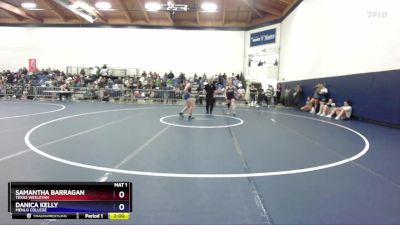 138 lbs Quarterfinal - Samantha Barragan, Texas Wesleyan vs Danica Kelly, Menlo College