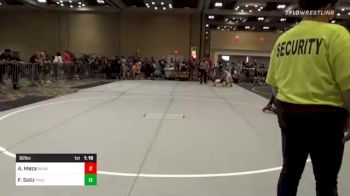 82 lbs Quarterfinal - Aaron Meza, Sunkist Kids/Monster Garage vs Frank Soliz, Pride Wrestling