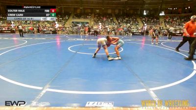 90 lbs Consi Of 16 #1 - Colter Hale, Powerhouse Comanche OK vs Crew Card, Tulsa Blue T Panthers