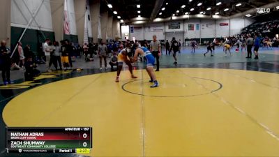 197 lbs Cons. Round 4 - Nathan Adras, Briar Cliff (Iowa) vs Zach Shumway, Southeast Community College