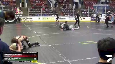 66 lbs Cons. Round 4 - Owen Tomlinson, Yale Jr Bulldogs vs Mason Welmerink, Rockford WC