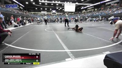 76 lbs Cons. Round 2 - Carson Braden, South Central Punishers vs Abelardo Areco, Salina Wrestling Club