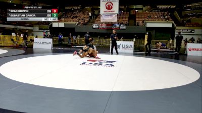 Cadet Boys Upper - 150 lbs Semis - Sebastian Garcia, Junipero Serra High School Wrestling vs Sean Griffin, 209 Wrestling Academy