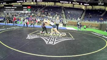 Girls-170 lbs Cons. Round 2 - Kendra Miller, Hazel Park H.s. Girls vs Olivia Kemp, Airport Hs (Carleton) Girls