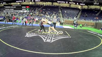 Girls-170 lbs Cons. Round 2 - Kendra Miller, Hazel Park H.s. Girls vs Olivia Kemp, Airport Hs (Carleton) Girls