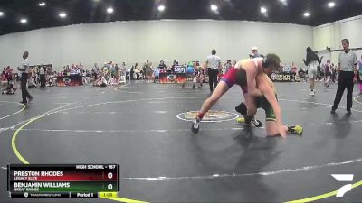 167 lbs Cons. Round 5 - Benjamin Williams, Great Bridge vs Preston Rhodes, Legacy Elite