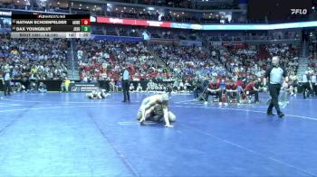 1A-190 lbs Champ. Round 1 - Nathan Schoenfelder, Akron-Westfield vs Dax Youngblut, Jesup