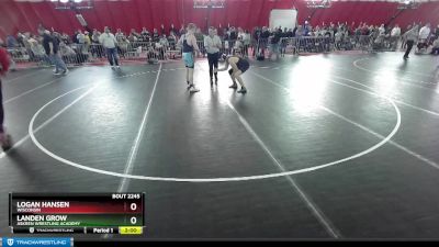 175 lbs Quarterfinal - Logan Hansen, Wisconsin vs Landen Grow, Askren Wrestling Academy