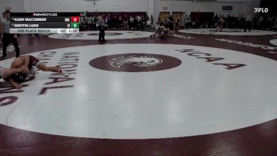 184 lbs 3rd Place Match - Kash Macumber, UW - La Crosse vs Griffin Luke, Upper Iowa