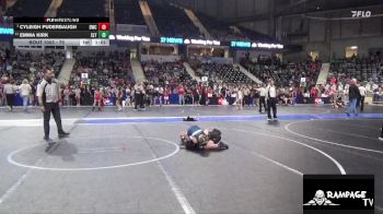 75 lbs 1st Place Match - Cyleigh Puderbaugh, Bobcat Wrestling Club vs Emma Kirk, Slyfox