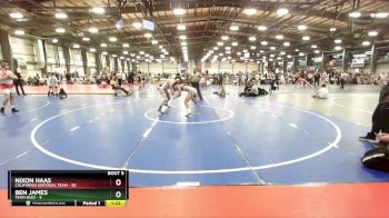140 lbs Rd# 3 12:00pm Friday - Nixon Haas, California National Team vs Ben James, Team Ohio