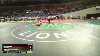 5A-120 lbs Champ. Round 1 - Ryder Lee, Redmond vs Hayden Melendrez, Thurston