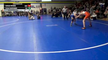 106 lbs Quarterfinal - Cole Kasparek, Clear Creek-Amana vs Lucas Peters, West Delaware, Manchester