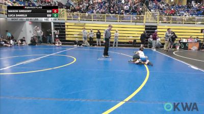 52-55 lbs Semifinal - Mason Gregory, Harrah vs Luca Daniels, Winfield