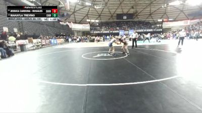 Girls 4A 100 lbs Champ. Round 1 - Jessica Cardona - Rosales, Sumner (Girls) vs Makayla Trevino, Chiawana (Girls)