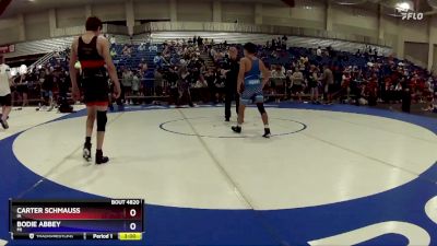 126 lbs Cons. Round 4 - Carter Schmauss, IA vs Bodie Abbey, MI