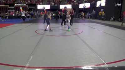 57 lbs Quarterfinal - Gemma Wright, Malta Mustang Wrestling Club vs Kashius Richerson, East Helena Outlaws