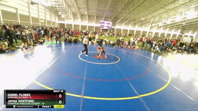 63 lbs Semis & Wb (16 Team) - Adriel Flores, Warriors Of Christ vs Jayna Whitford, Sanderson Wrestling Academy