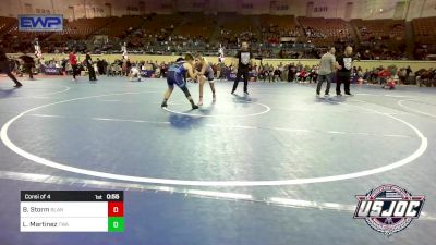 100 lbs Consi Of 4 - Blake Storm, Blanchard Wrestling Club vs Logan Martinez, Texas Wrestling Academy