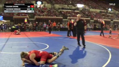 89 lbs Champ. Round 2 - Jackson Iverson, Falls Academy vs Colton Crowe, SW Mt Wrestling