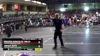140 lbs Champ. Round 1 - Drake Roth, Milford Wrestling Club vs Brayen Gonzalez Trejo, Bayard Wrestling Club