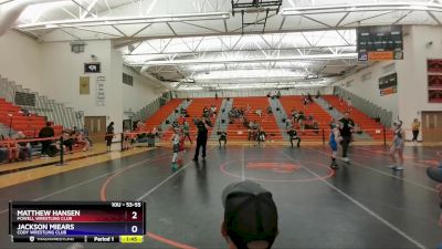 53-55 lbs Round 5 - Matthew Hansen, Powell Wrestling Club vs Jackson Miears, Cody Wrestling Club