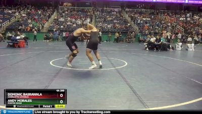 4A 285 lbs Cons. Round 1 - Andy Morales, Porter Ridge vs Domonic Basrawala, Charlotte Catholic